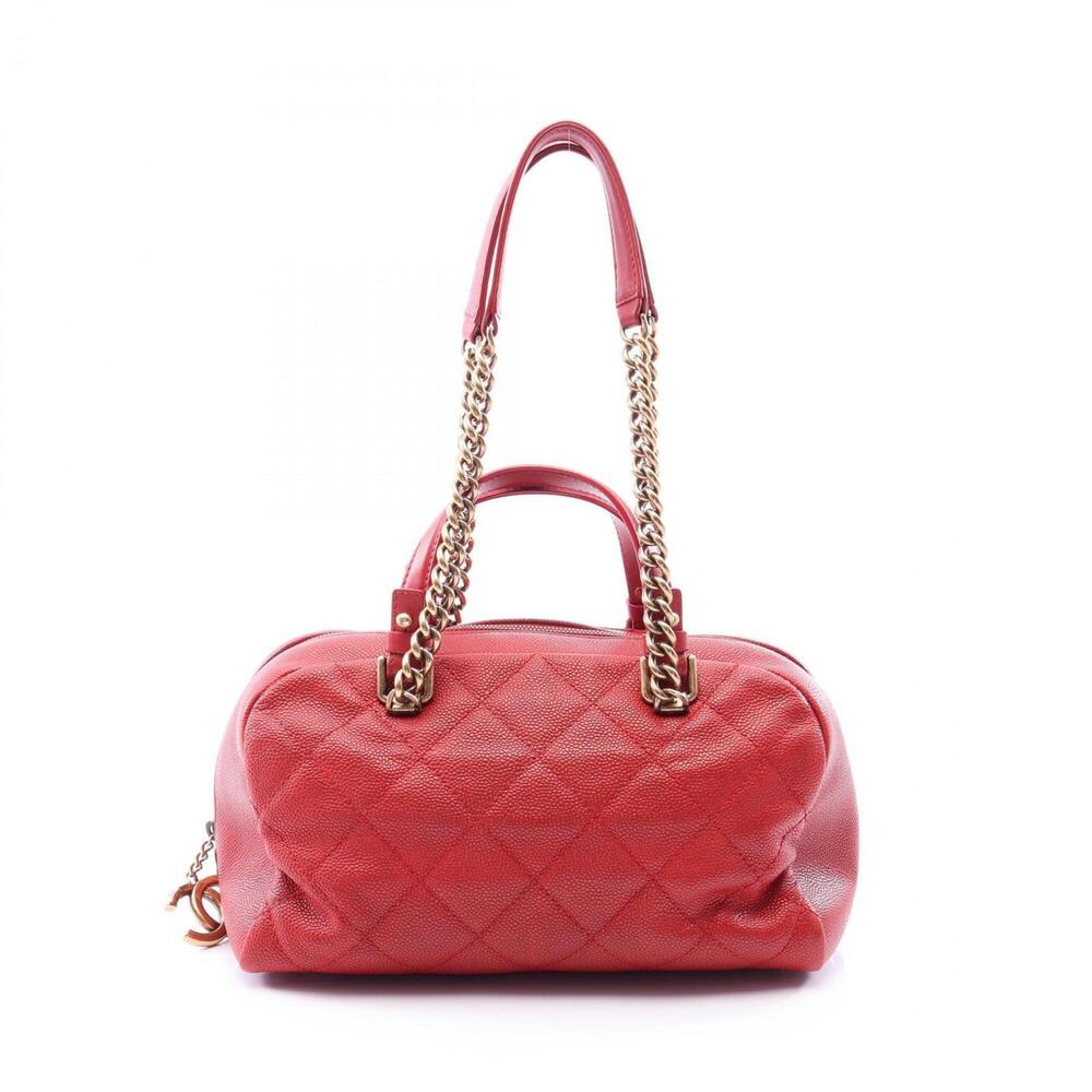 Chanel Matelassé Bowling Bag, Shoulder Handbag, Caviar Leather (Grained Calfs...